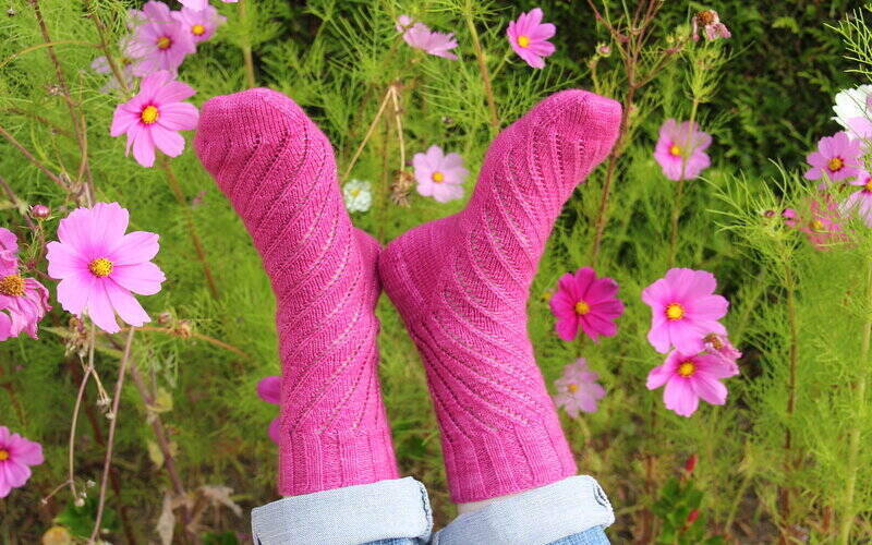 chaussettes roses